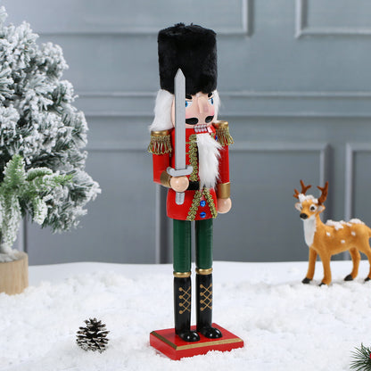 SINT 15 Inch Traditional Wooden Nutcracker for Christmas Decorations