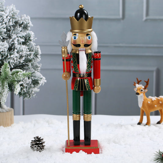 SINT 15 Inch Traditional Wooden Nutcracker for Christmas Decorations