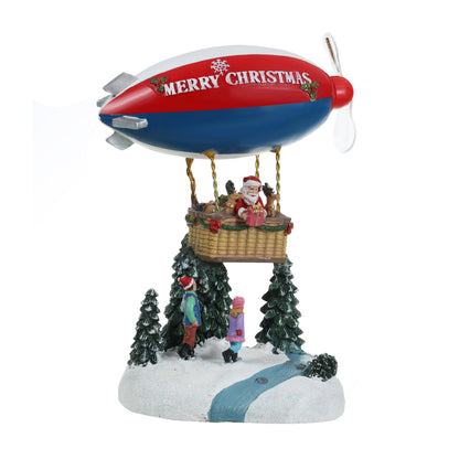 Santa Claus Lighted Battery Operated Musical Tabletop Christmas village Ornament for Home Christmas Decoration