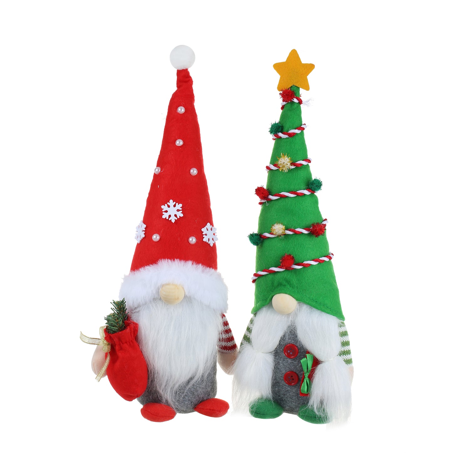 SINT Christmas Gnome Handmade Scandinavian Tomte Set of 2 for Home Decorations