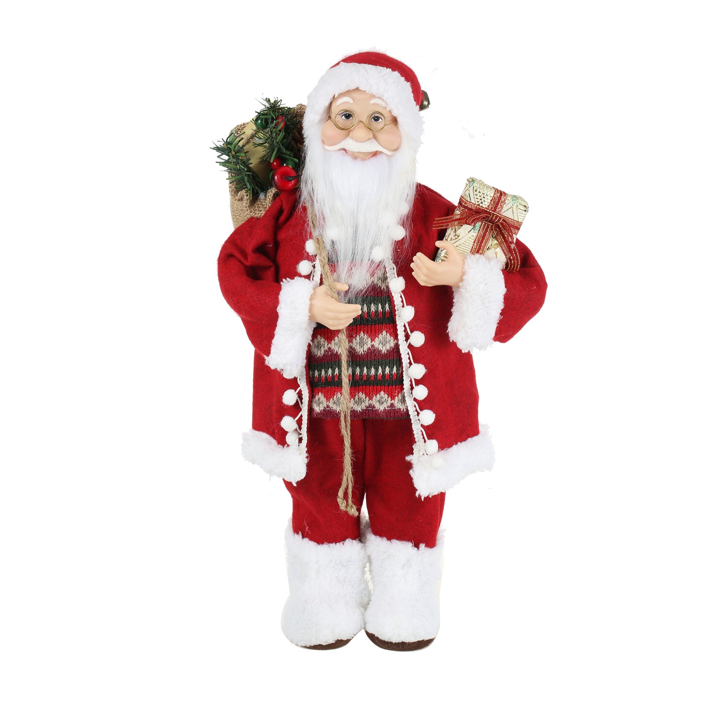 SINT 18 Inch Christmas Standing Santa Claus Doll Statue Figurine Ornament