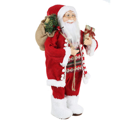 SINT 18 Inch Christmas Standing Santa Claus Doll Statue Figurine Ornament