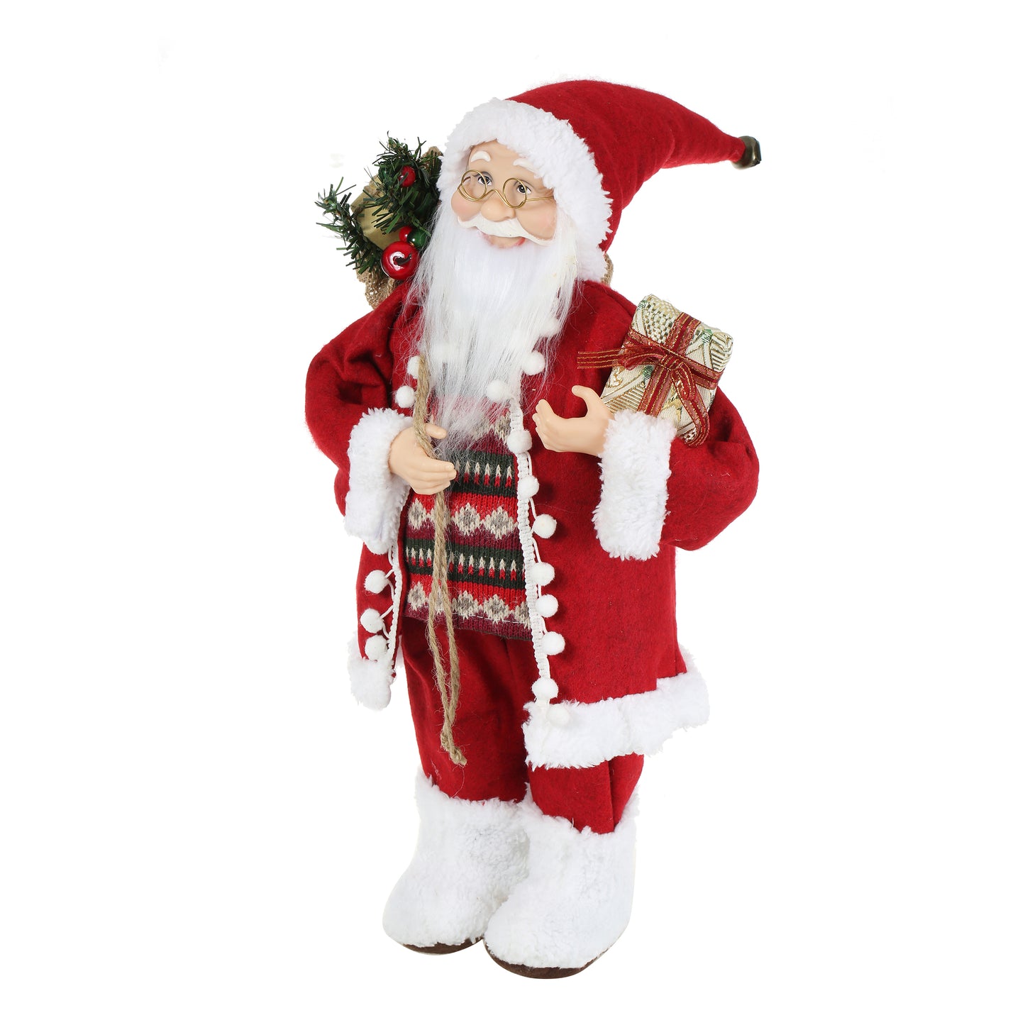 SINT 18 Inch Christmas Standing Santa Claus Doll Statue Figurine Ornament