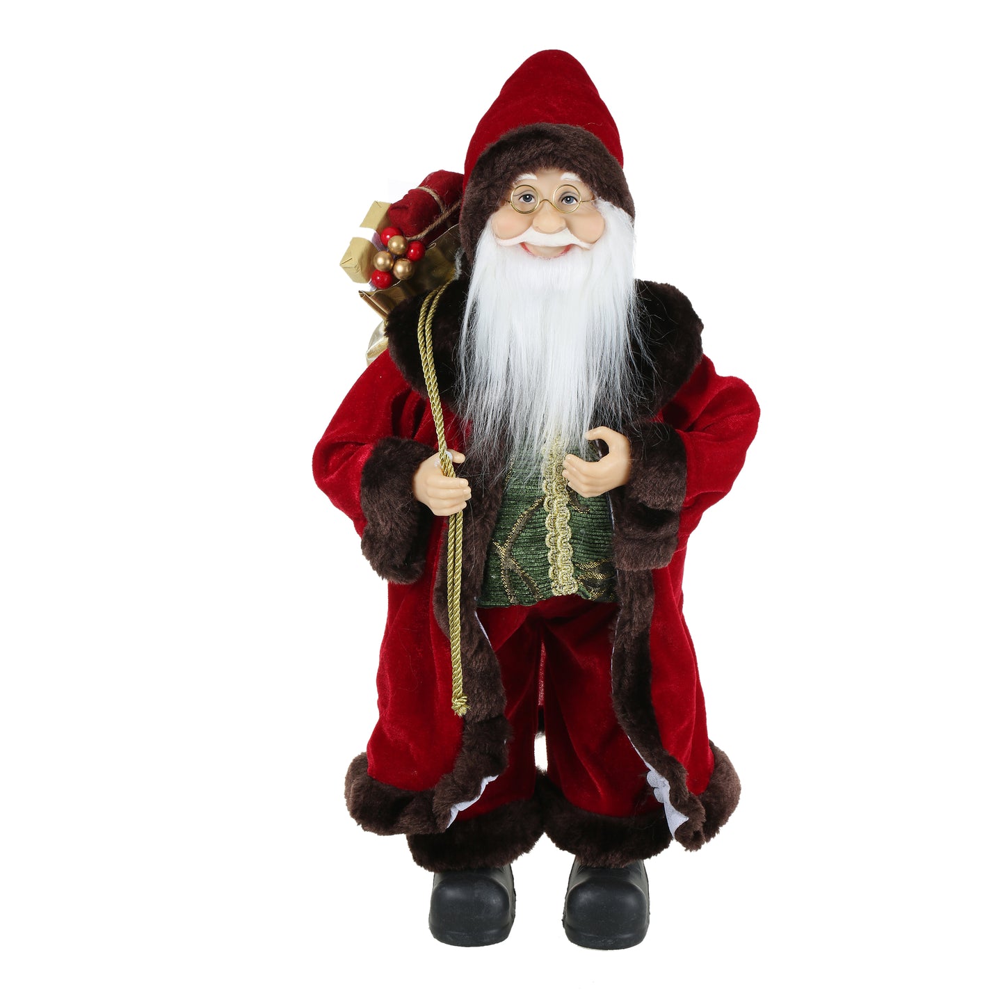 SINT 18 Inch Christmas Standing Santa Claus Doll Statue Figurine Ornament