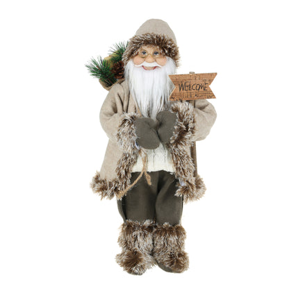 SINT 18 Inch Christmas Standing Santa Claus Doll Statue Figurine Ornament