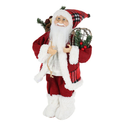 SINT 18 Inch Christmas Standing Santa Claus Doll Statue Figurine Ornament