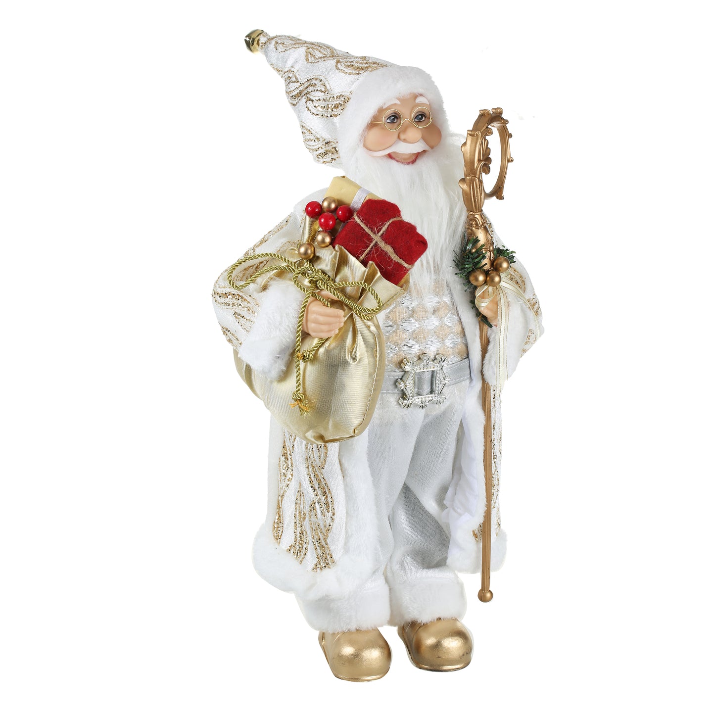 SINT 18 Inch Christmas Standing Santa Claus Doll Statue Figurine Ornament