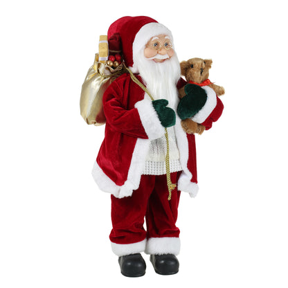 SINT 18 Inch Christmas Standing Santa Claus Doll Statue Figurine Ornament