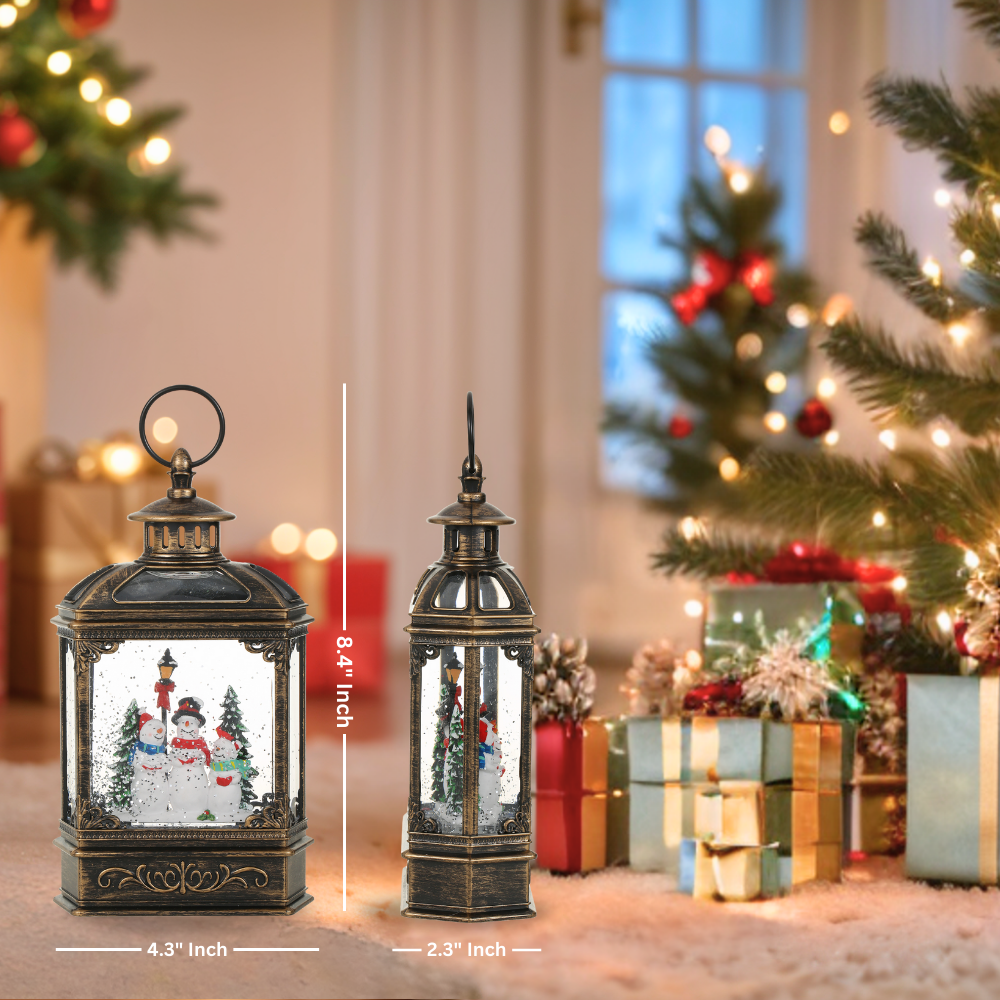 SINT Christmas Vintage Snow Globe Lantern