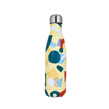 Modern Art Water Bottle 17 Oz | 500 ML | Yellow