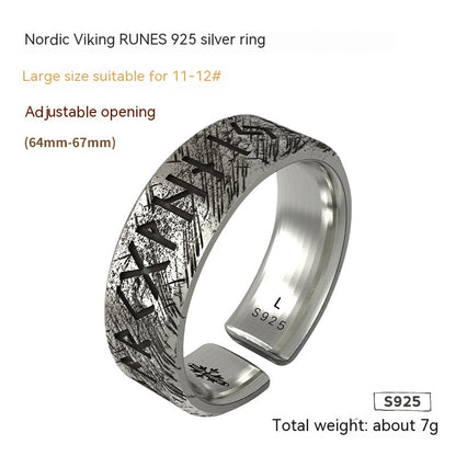 Nordic Viking Luen Letters Ring