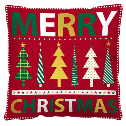 Christmas Pillow Cover Amazon Cross-border Red And Black Plaid Christmas Sofa Cushion Cover Plush Nordic Cushion