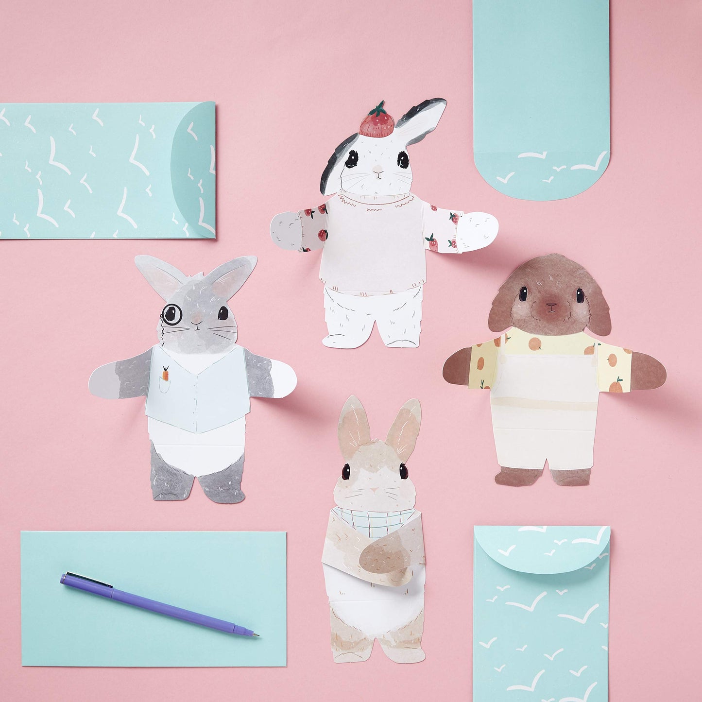 Snuggle Bunnies Notecards & Envelopes