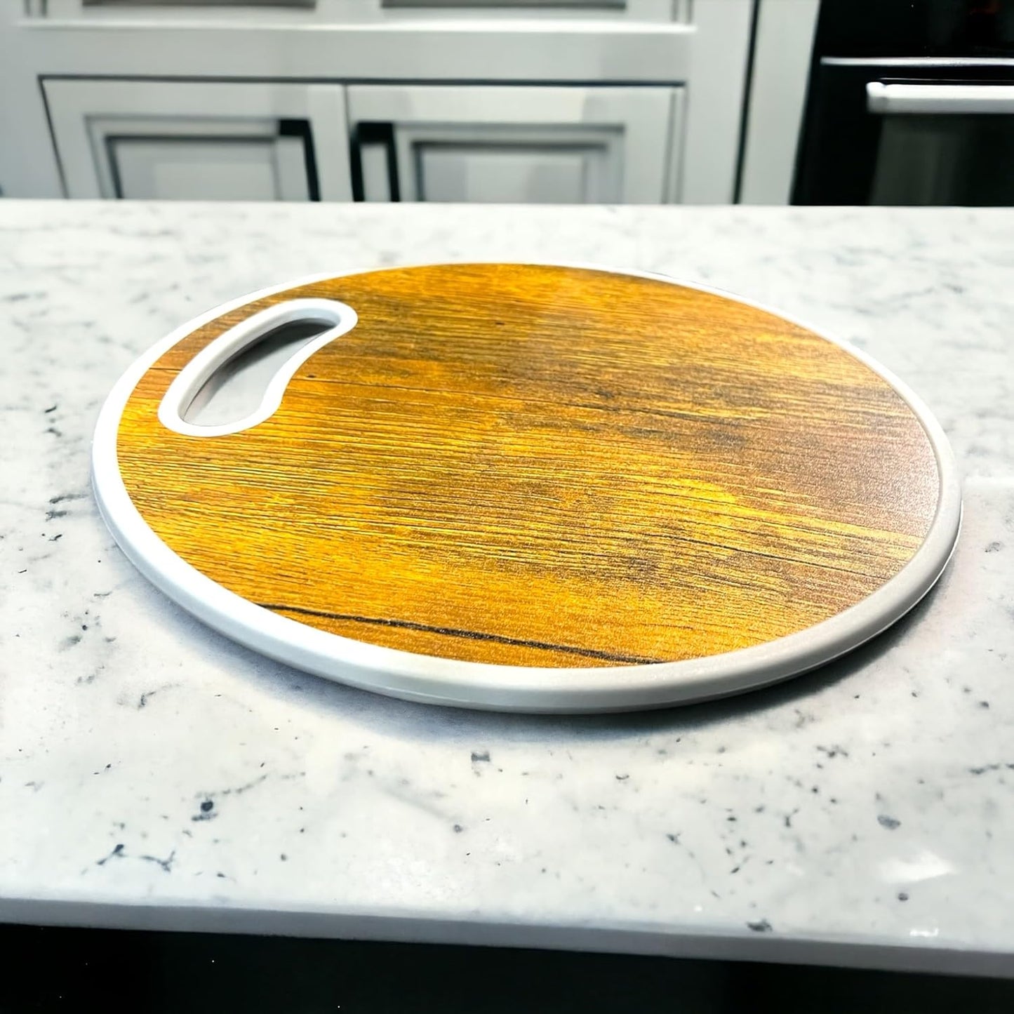 Round Cutting Board| Grey & Black