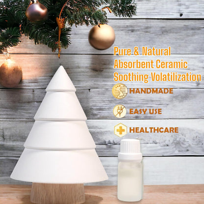 SINT Aroma Diffusers Christmas Tree, Non-Electric Aromatherapy Fragrance, Ceramic Diffusers in Car or Desk Office Decor