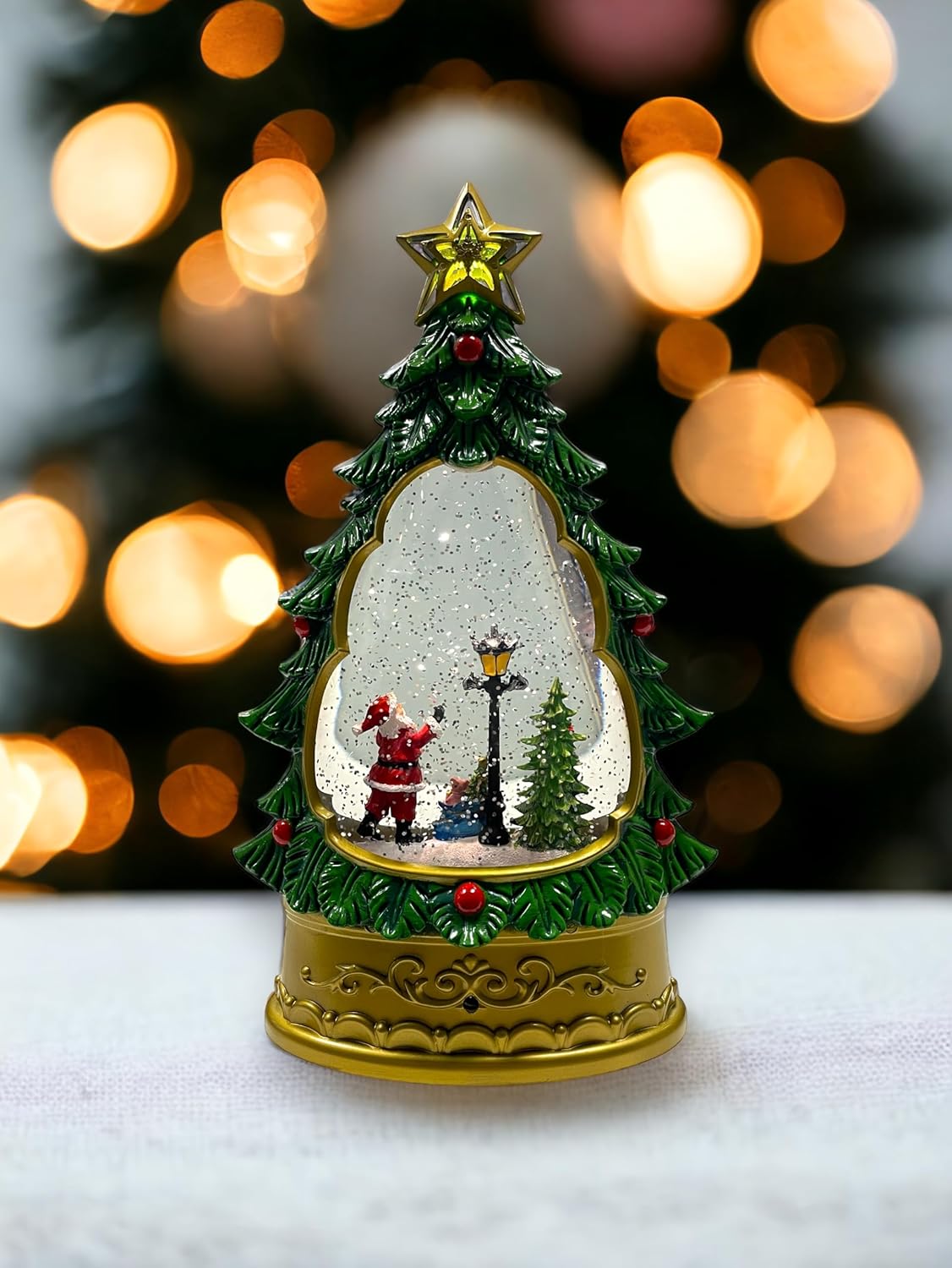 SINT Christmas Music Lighted Water Glitter Lamp for Home Decoration