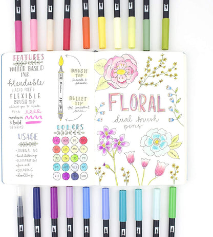 Tombow - Dual Brush Pen: Art Markers Floral Palette