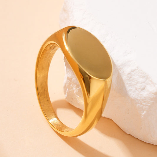 Stylish Glossy Titanium Steel Ring For Women