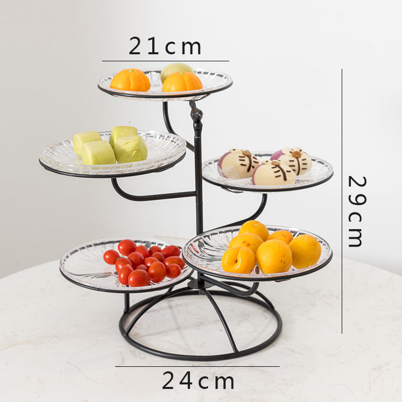 Multi-layer fruit tray living room household acrylic dried fruit tray