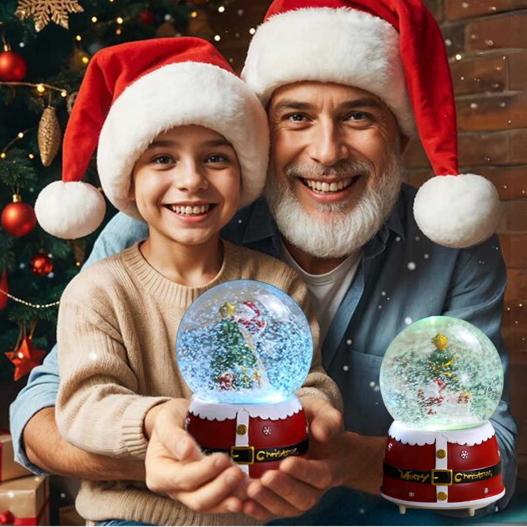 SINT Christmas Musical Glittering Water Snow Globe | Set of 2