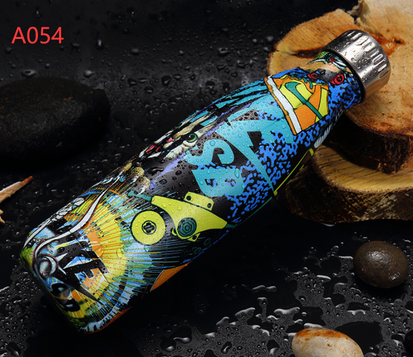 Artist Water Bottle Design Stainless Steel Thermos Flask