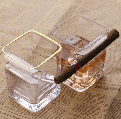 Creative whisky cigar glass