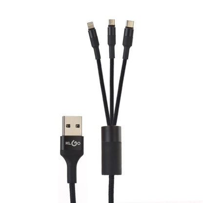 KLGO 3-In-1 High Power Fast Charging Data Cable