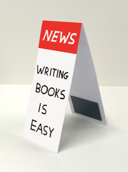 MAGNETIC BOOKMARK NEWS WRITING BOOKS IS EASY BY DAVID SHRIGLEY