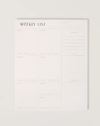 Weekly List Pad