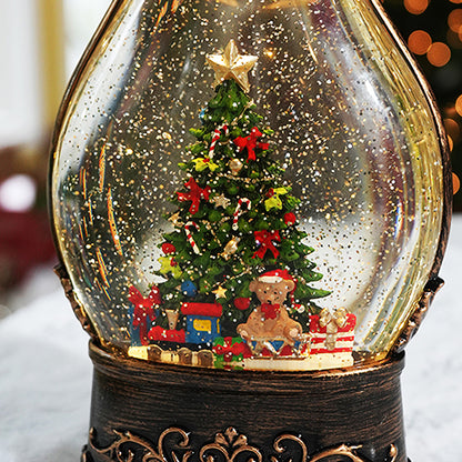 SINT Christmas Musical Snow Globe Spinning Water Glittering Lantern