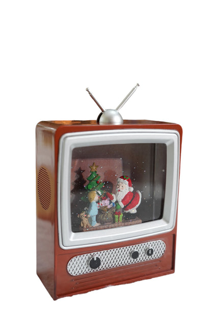 SINT Christmas Musical Retro Style TV Snow Globe Lantern