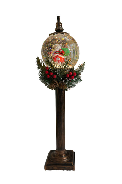 SINT Christmas Snow Globe Pole Lamp (Santa Claus Distributing Gifts)