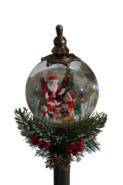 SINT Christmas Snow Globe Pole Lamp (Santa Claus with Kid)