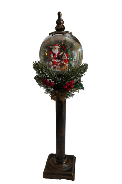 SINT Christmas Snow Globe Pole Lamp (Santa Claus with Kid)