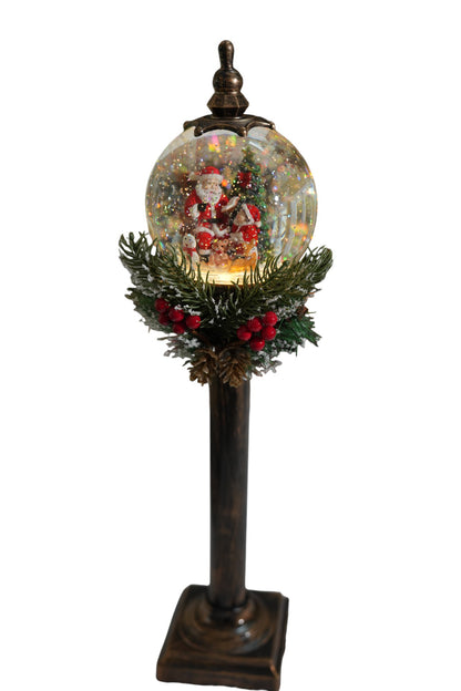 SINT Christmas Snow Globe Pole Lamp (Santa Claus with Kid)