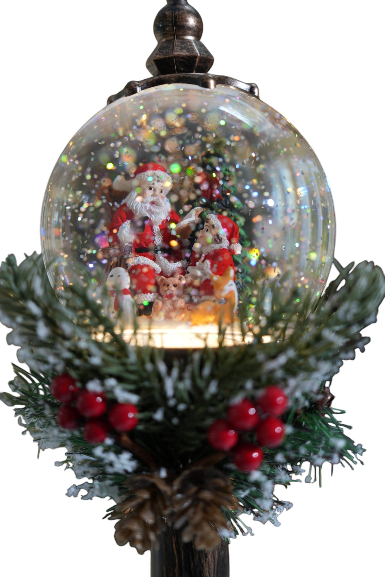 SINT Christmas Snow Globe Pole Lamp (Santa Claus with Kid)