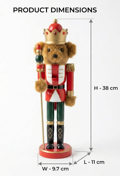 Wooden Nutcracker Soldier Figure Classic Christmas Tabletop Decoration for Shelves Countertops Mantels and Holiday Home Display (Copy)