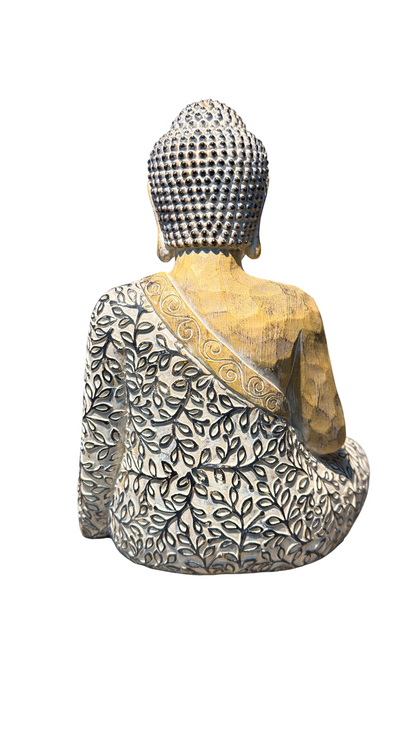 9 Inch Meditating Shakyamuni Sitting Buddha Figurine Statue for Home Decor Spiritual Sculptures for Alter Zen Garden Living Room Office Sacred Shrine Centerpiece