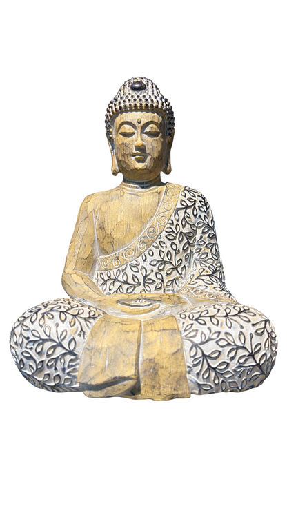 9 Inch Meditating Shakyamuni Sitting Buddha Figurine Statue for Home Decor Spiritual Sculptures for Alter Zen Garden Living Room Office Sacred Shrine Centerpiece