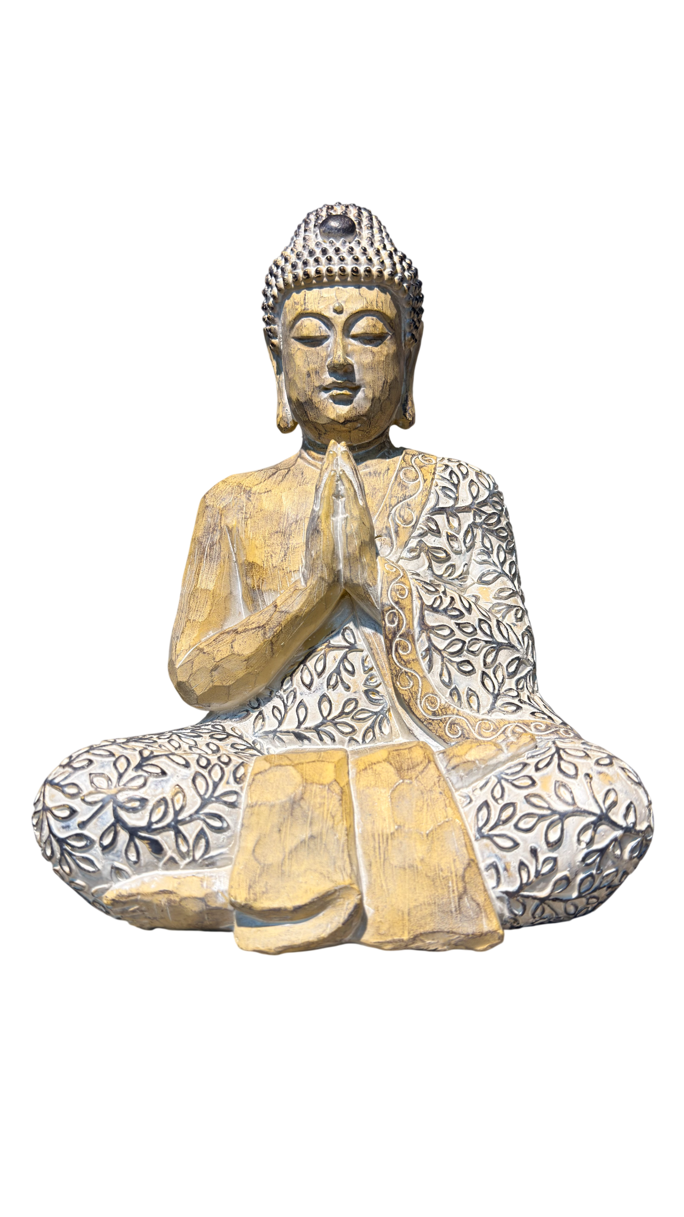 9 Inch Meditating Shakyamuni Sitting Buddha Figurine Statue for Home Decor Spiritual Sculptures for Alter Zen Garden Living Room Office Sacred Shrine Centerpiece