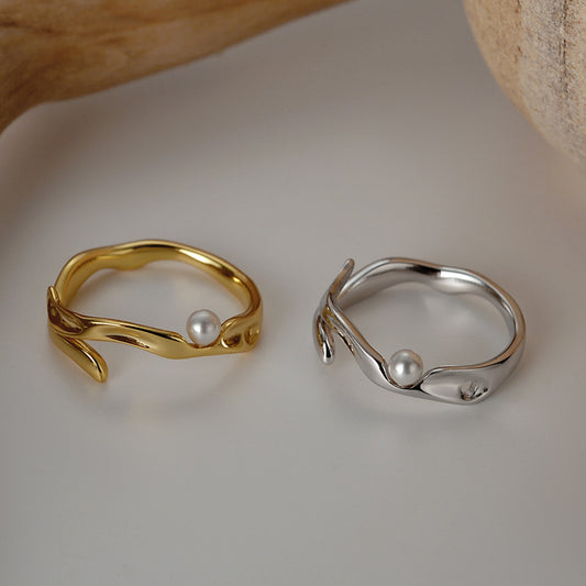 Simple Sterling Silver Irregular Ring