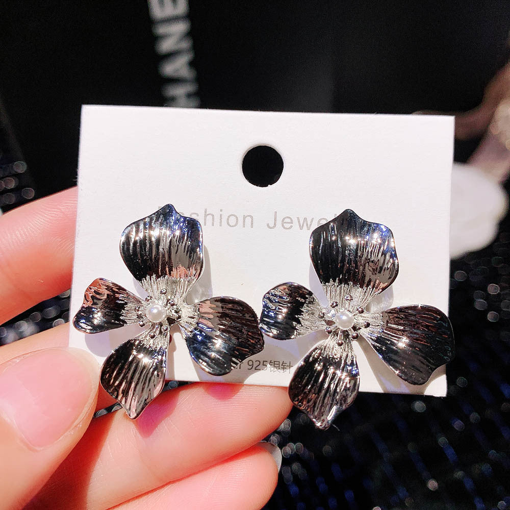 Flower Elegant All-match Earrings Female