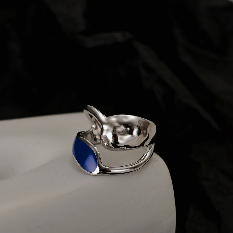 Women's Sterling Silver Enamel Ring