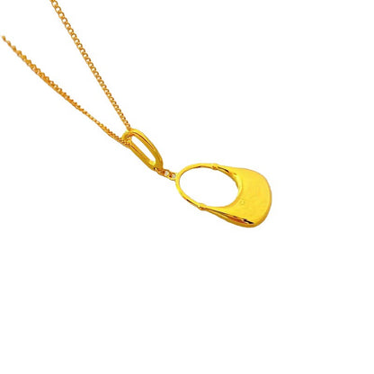 French Gold High Sense Stylish Elegant Necklace