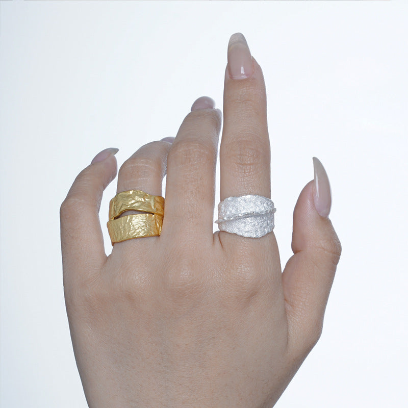 Sterling Silver Ridge Ring For Women