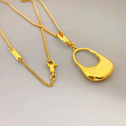 French Gold High Sense Stylish Elegant Necklace