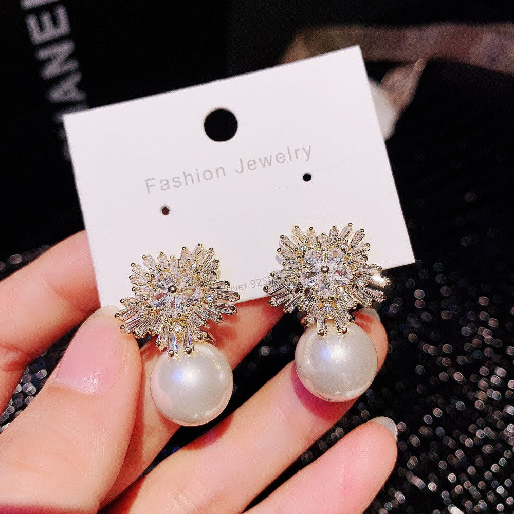 Flower Temperament Stud Earrings For Women