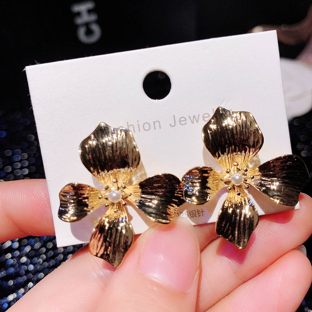 Flower Elegant All-match Earrings Female