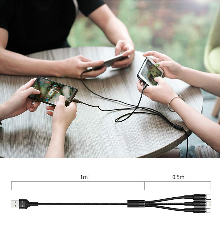 KLGO 3-In-1 High Power Fast Charging Data Cable