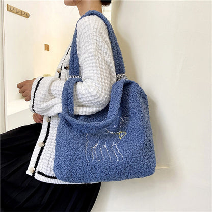 Lamb Bags Winter Shoulder Bag For Women Shopping Hnadbags